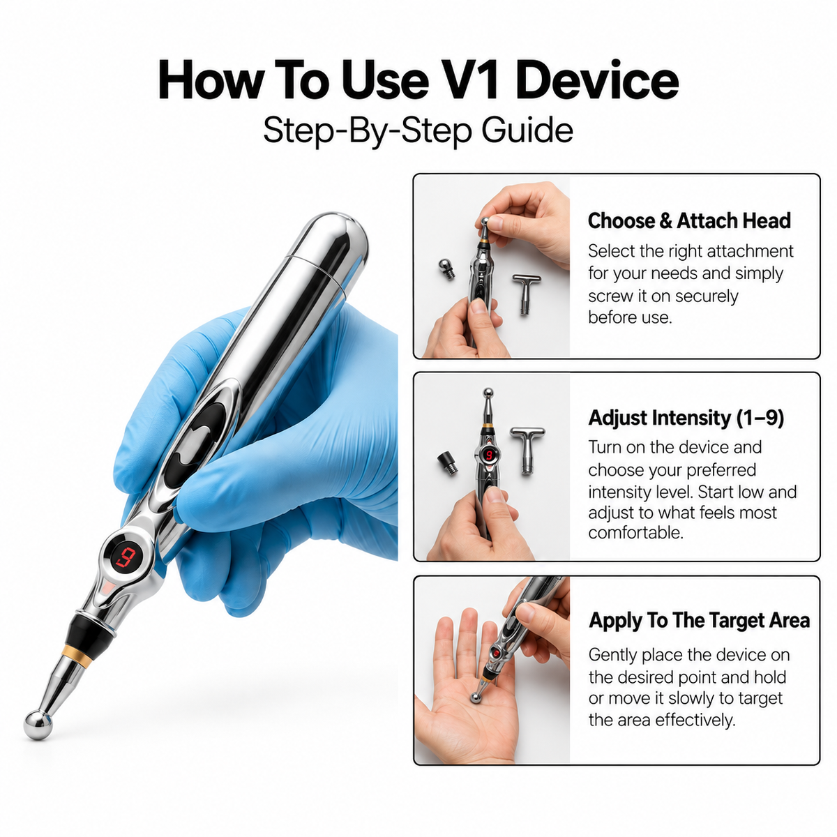 Electronic Acupuncture Pen – Electric Pulse Massager for Targeted Relief