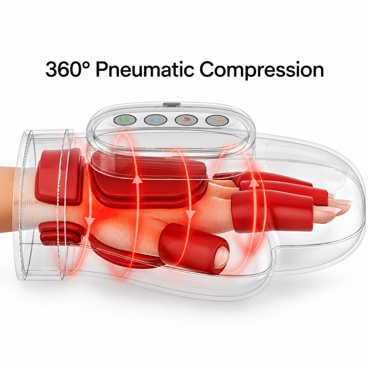 Hand Massager with Heat & Compression for Hand Pain Relief