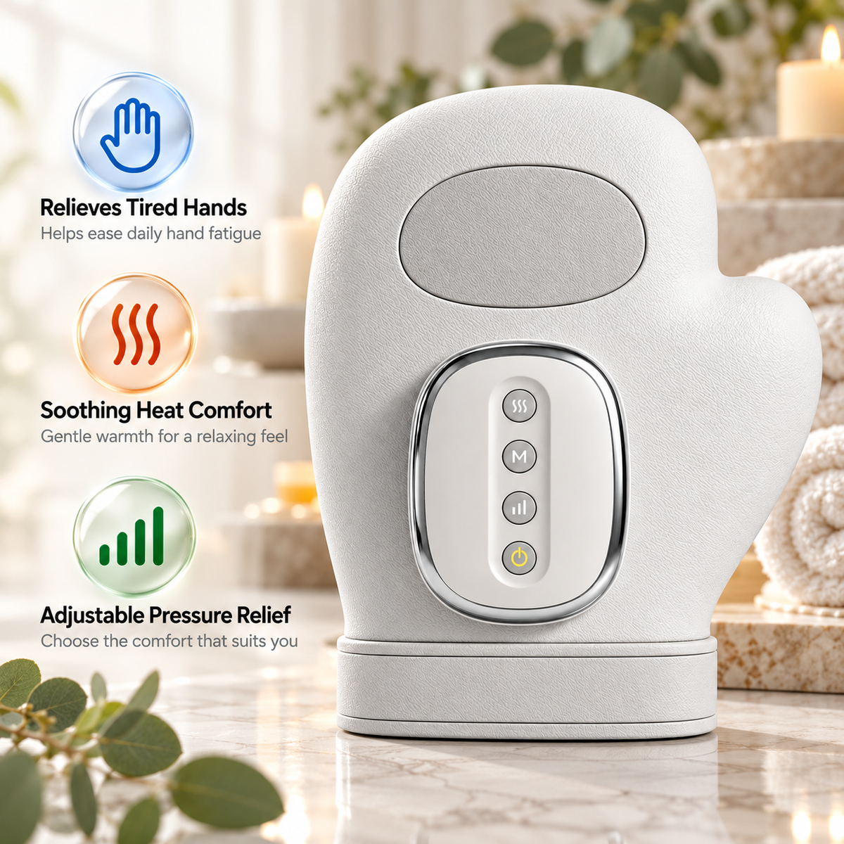 Hand Massager with Heat & Compression for Hand Pain Relief