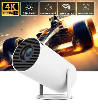 Prova & Co Cinemaster Pro 4k Smart Projector Mini Projector with WiFi & Bluetooth